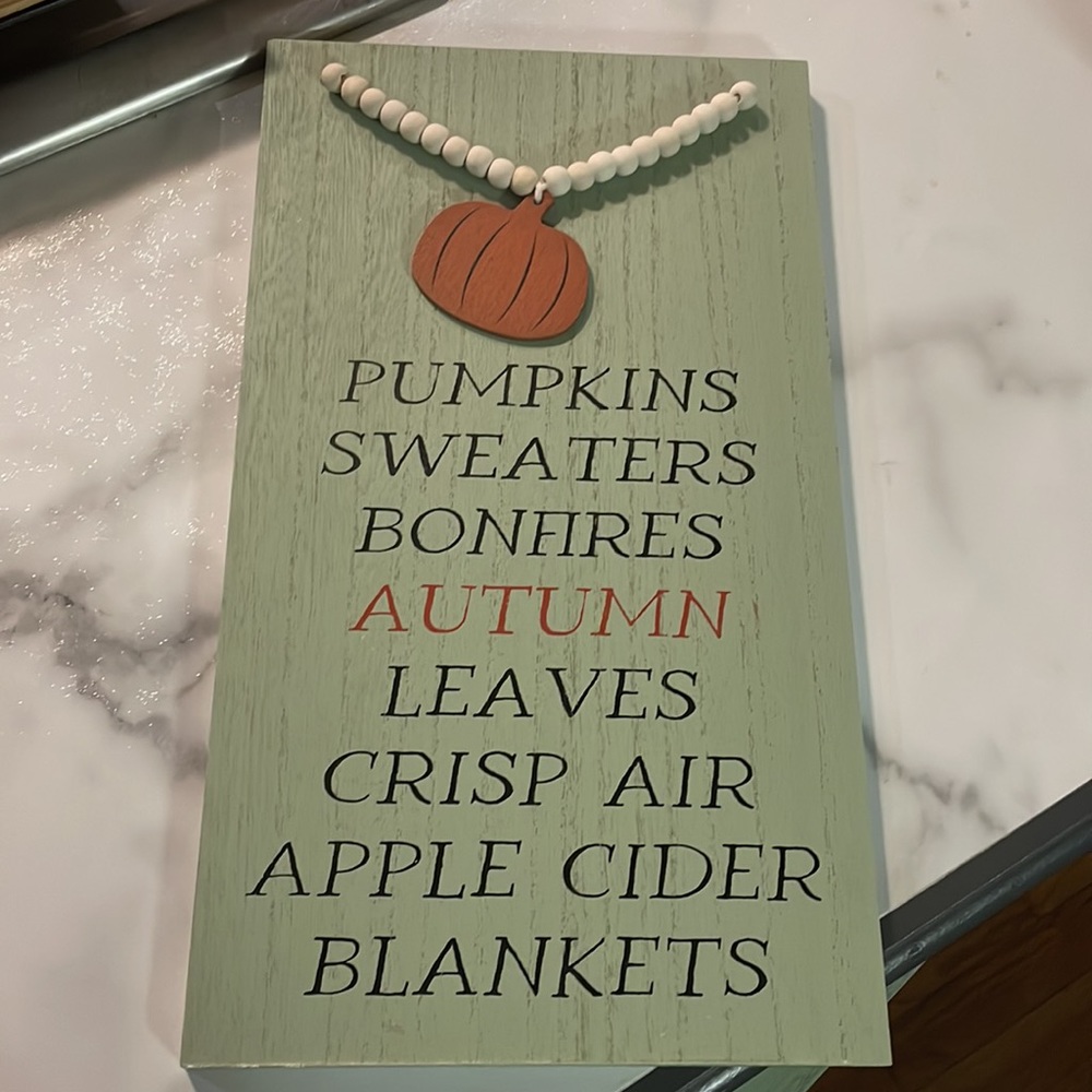 Target Bullseye Sage Green Pumpkin Sweater Bonfire Autumn Leaves Wall De…